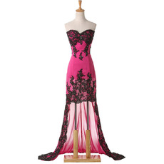 Sexy Sweetheart High-Low Asymmetric Chiffon Formal Evening Dress