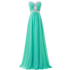 Affordable Sweetheart Full Length Chiffon Formal Evening Dress