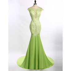 Beautiful Mermaid Full Length Lace Formal Evening Dress