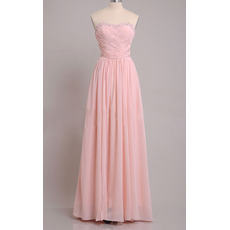 Discount Simple Sweetheart Floor Length Chiffon Formal Evening Dress