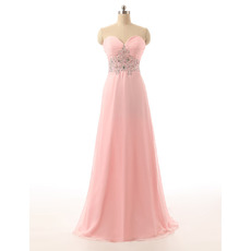 Elegant Sweetheart Floor Length Chiffon Formal Evening/ Wedding Party Dress