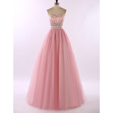 New Style One Shoulder Floor Length Two-Piece Formal Prom Dress