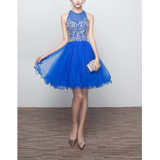 Hot Sleeveless Short Organza Open Back Homecoming/ Party Dress