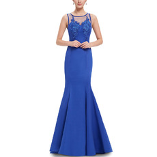 Inexpensive Mermaid Floor Length Satin Formal Evening Party Dress