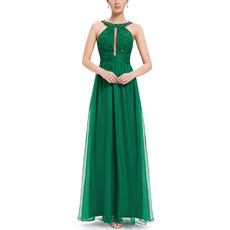 Style Floor Length Chiffon Evening/ Prom Dress with Straps