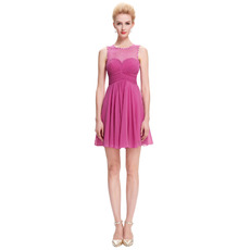 Classic Empire Mini/ Short Chiffon Homecoming/ Graduation Dress