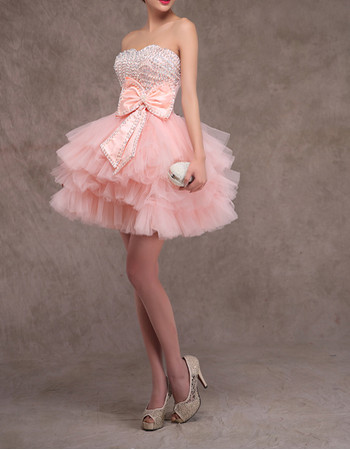 Discount Gorgeous Sweetheart Short Tulle Layered Skirt Homecoming Dress