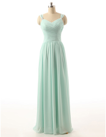 Best Sweetheart Floor Length Chiffon Bridesmaid/ Wedding Party Dress