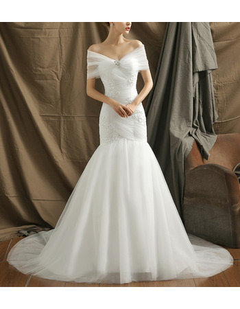 Sexy Sweetheart Court Train Organza Wedding Dress with Wraps