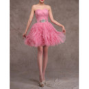 Popular Beautiful Ball Gown Sweetheart Short Tulle Ruffle Homecoming Dress