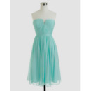 Simple Junior Column Strapless Short Chiffon Homecoming Dress