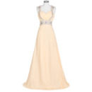 Inexpensive Sweetheart Floor Length Chiffon Prom Evening Dress with Straps