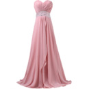 Beautiful Sweetheart Floor Length Chiffon Formal Evening Dress