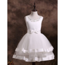 New Beautiful Ball Gown Short Satin Organza First Communion Dress