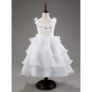 Beautiful Ball Gown Tea Length Flower Girl/ First Communion Dress